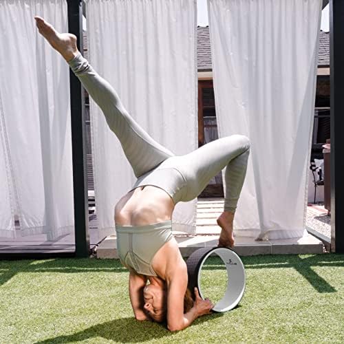 Prosource Fit Yoga Wheel Prop 12 за подобряване на пози от Йога и прогибов на гърба, Гъвкавост, Баланс, Стречинг,