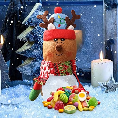 Коледна Банка за Бонбони Светлобежов Коледен Снежен човек Старецът Подарък Кутия Пораснали Деца Кукла е Подарък на Банката