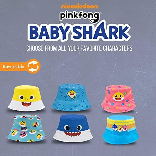 Шапка-Кофа За Деца Baby Shark, Двустранен Детска Шапка От Слънце, Шапка-Кофа за Малки Момичета и Момчета, Розова