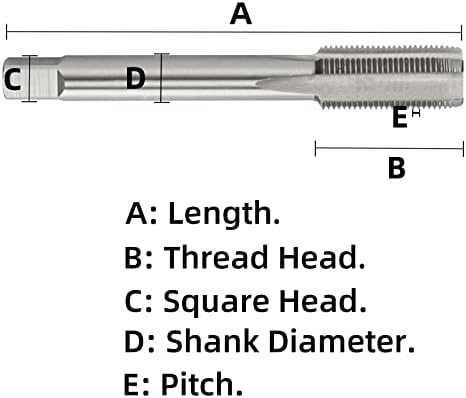 Метчик с метрична резба Aceteel M17 X 0,75, Метчик за металообработващи машини HSS Десен M17x0,75 мм