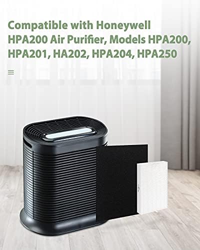 Заменяеми филтър HPA200 R е Съвместим с воздухоочистителями Honeywell серия 200, 2 HEPA филтър с 4 предварително нарязани