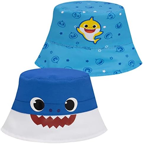 Шапка-Кофа За Деца Baby Shark, Двустранен Детска Шапка От Слънце, Шапка-Кофа за Малки Момичета и Момчета, Розова Дълга Детска Акула