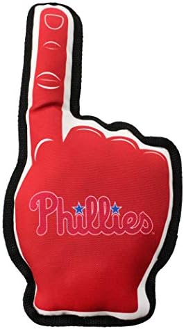 Най-добрата спортна играчки за кучета MLB Philadelphia Phillies, Червена, 14 x 5