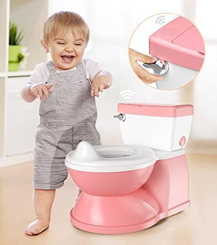 Детски Приучающий към гърне тоалетна чиния с реалистичен звук, зачервяване и усещане, като тоалетната за възрастни, Преносимо гърне, Седалка за бебешка саксията с ?