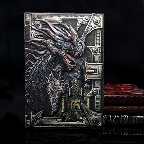 Бележник Haxtec DND от 3D Тисненой Кожата на Дракона DND Вестник с дръжка Fantasy Dragon Вестник за TTRPG Dungeons and Dragons