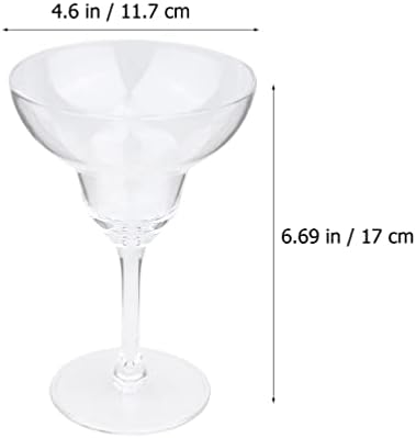 Прозрачни Чаши Hemoton Прозрачни Пластмасови Чаши за Партита Чаши: 2 елемента 380 мл 300 МЛ Акрилни Чаши за Вино Штабелируемый