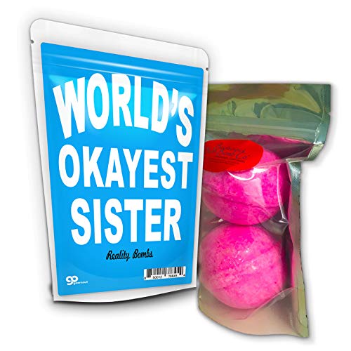 Най-добрите в света бомбочки за вана за сестри - XL Розови Шипучки за сестри - Ръчна изработка, направено в Америка, 2 бр.
