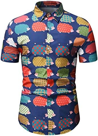 Мъжки Модел Тениски Aloha Най-Shirt Тениска за Мъже, Боксови Тениски, Тениска с Яка, Къс Ръкав, Плажна Мода