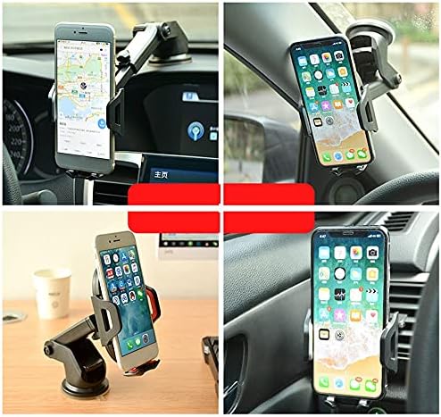 BZLSFHZ Кола за телефон с гравитационната вендузата на предното стъкло, определяне на 360 ° в автомобилна стойка Без магнитна подкрепа, държач за номера (Цвят: A)