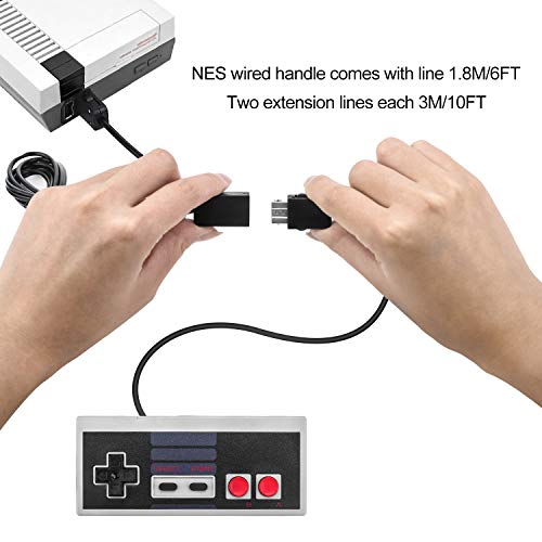 2 опаковане на Класическата Кабелна контролер NES, Геймпад за NES конзола, Джойстик Joypad, Гейминг контролер за NES, Nintendo