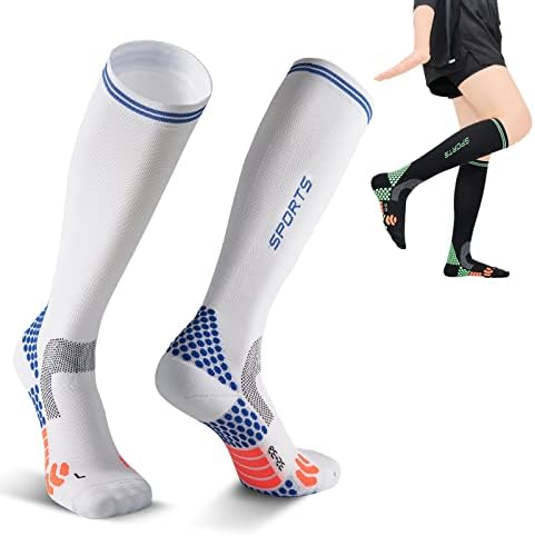 Компресия чорапи за джогинг SUMARPO за жени, Уникални Меки Чорапи в 3D Грах, Медицински Чорапогащи до коляното 20-30 мм hg.ст., 2 Чифта
