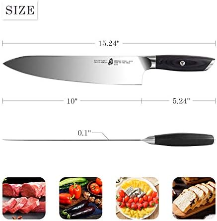 Нож на главния готвач TUO 10 и Разделочный Нож 6,5, Професионални Кухненски Нож за домашно ресторант, Немска Дръжка от Неръждаема