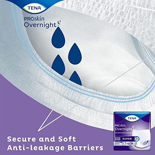 Бельо TENA ProSkin Нощувка Super Protective От урина 45- 58, С висока попиваща способност, Унисекс, Голям размер