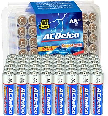 ACDelco 60-броя батерии тип AAA, суперщелочная батерия на максимална мощност и ACDelco 48-броя батерии тип АА, суперщелочная
