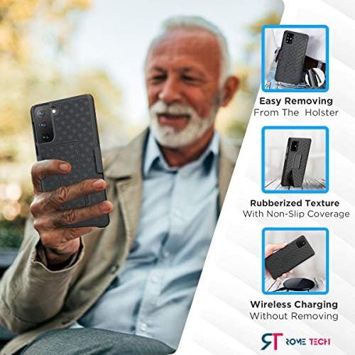 Чанта-кобур Rome Tech за Samsung Galaxy S21 Plus с клипс за колан 5G [НЕ за S21] Тънък Сверхпрочный Здрав калъф