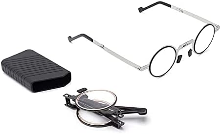 2 Чифта сгъваеми очила за четене, Правоъгълни рамки, полупрозрачна дограма, лек четец на пружинном панта.