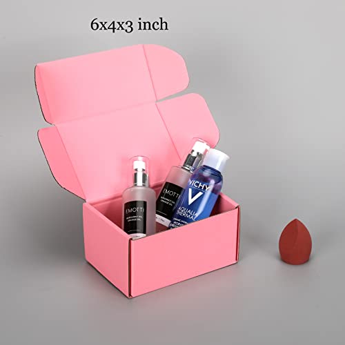 DUZCLI Трайни Малки Кутии за доставка с Размери 6 х4x3 Комплект от 25 розови пощенски кутии, Пощенски Кутии от Велпапе