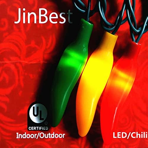 JinBest 35 led червено-зелени и жълти осветителни тела за Чили, декоративно осветление за дома от зелен проводник