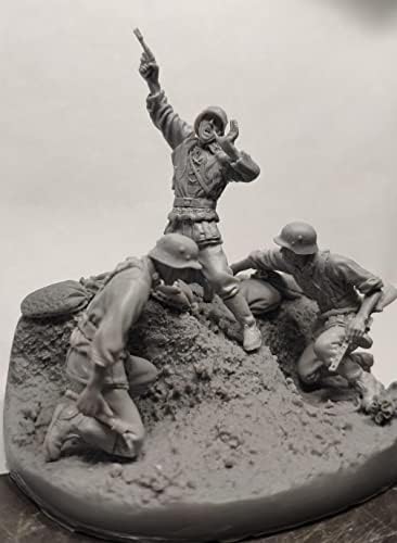 1/35 Фигурка на Войник от смола Модел на Германски войник на Втората световна война Миниатюрен набор от смола (3-ма души