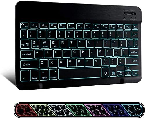Клавиатурата на BoxWave, съвместима с Motorola Moto G23 - Клавиатура SlimKeys Bluetooth - с подсветка, Преносима клавиатура