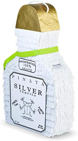 Pinata от бяла бутилка текила с пръчка -17 X10 е Идеално за декорация на партита за възрастни, централен елемент, на подпори,
