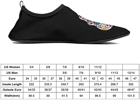 Бързосъхнеща Водна Спортни Обувки с Цветен Модел на Черепа, за Плаж, Гмуркане, Сърф, Водни Спортове, Чорапи, без Закопчалка за Жени и Мъже