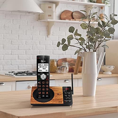 Безжичен телефон AT & T CL82267 DECT 6.0 с две тръби за дома с гласова поща, блокиране на повиквания, определителем