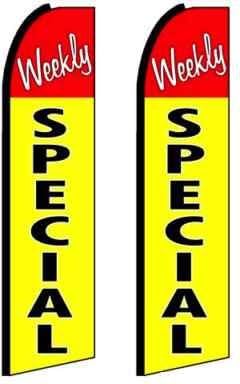 Седмични специални знамена Swooper Feather Banner (Пълен комплект, опаковка от 2 броя)