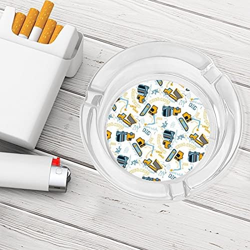 Строителни Машини Шаблон Цигари Пушачите Стъклени Пепелници Пепелник За Домашния Офис Плот Украса На Масата