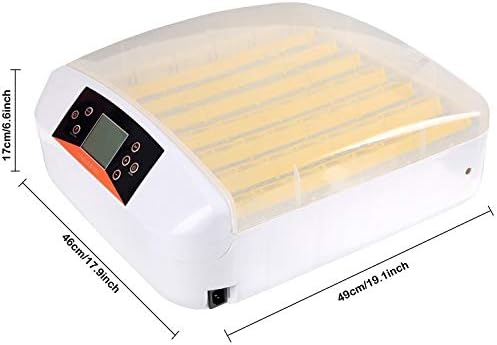 ALREMO 103234536 56 Цифров Инкубатор за яйца от Инкубатор, с контролирана температура И Влажност на въздуха, Автоматично Завъртане с Вграден led, Лампа за Пилета, Патици, Пъдп