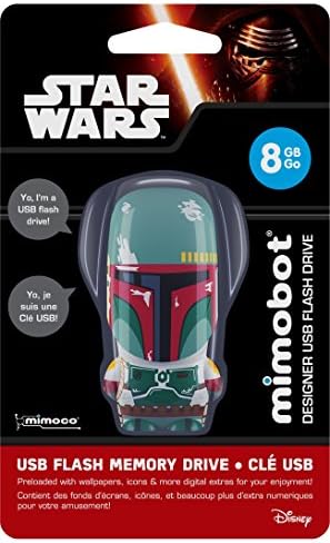 USB флаш памет Boba Fett Star Wars обем 8 GB с бонус предварително зададена съдържанието Mimory®, герой MIMOBOT® ограничена серия от Mimoco®.