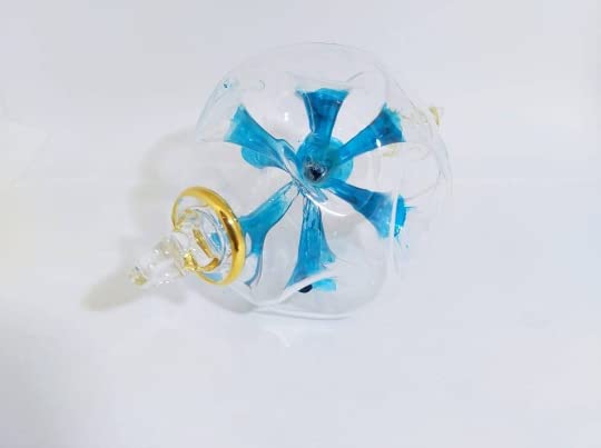 Двухслойное украса от тюркоазено стъкло за коледна украса|подарък|Декорации за Коледната топка | Висящи украшения