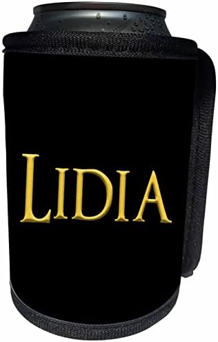 3дРоуз Лидия популярно женско име в Америка. Жълто черните. - Опаковки за бутилки-охладители (cc_354431_1)