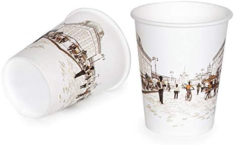 За еднократна употреба чаши за Кафе Хартиени Чаши с принтом Хартиени чаши за по 4 грама Цветни Хартиени Чашки за Еспресо Екологично Чисти Чаши по 4 грама Кафяви Харт