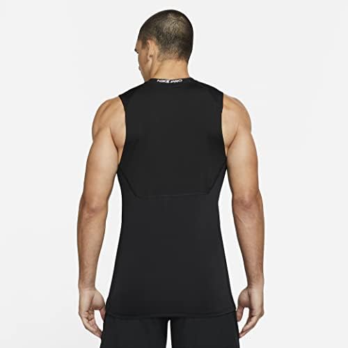 Мъжки топ без ръкав Nike Pro Dri-FIT Slim Fit (черно / бяло, XX-Large)