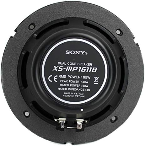 Sony 4 XS-MP1611b 6,5 280 Ваттные Двухконусные Морски Стерео Говорители Черно XSMP1611