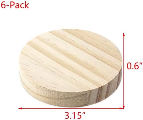 HEVSTIL 6-Pack Дървена Рамка, Кръглата Дървена Плоча, на Дървени Поставки за дисплея, Горещи Играчки, Скъпа Открита база