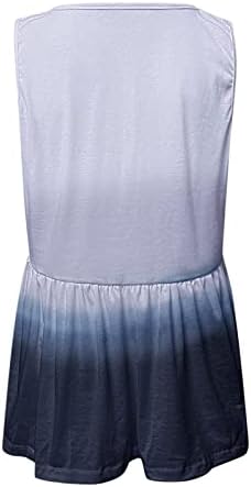 Модерен женски случайни най-тениска без ръкав, с кръгло деколте и принтом в тънка ивица