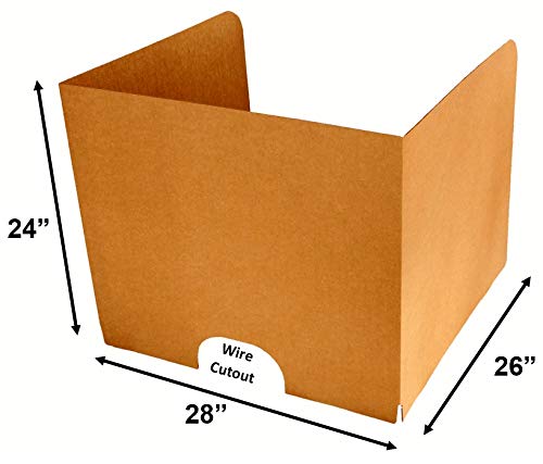 Защитни стени на американското производство на Кабини за гласуване - Крафт-кафяв - (20 броя в опаковка) - 24 (В) x 28 (Ш) x 26 (Г) - е Прекалено голяма, за студентските маси - Защ
