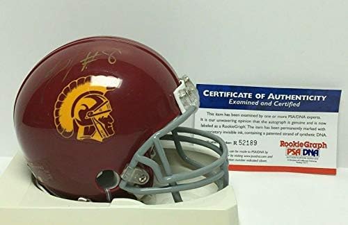 Дуейн Джарет Подписа мини-Каска USC Trojans за начинаещи PSA Graph R52189 - Мини-Каски NFL с автограф