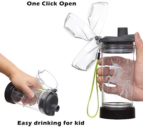 Бебешко шише за вода Lightzz с 3D блестяща футболна led подсветка - 14 грама Без Тритана и Бисфенол А - Творчески Идеален Подарък под формата на футболна Купа за младежи, мо?