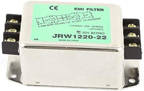 Нов LON0167 AC 115/20A 250V 6 Спирални клемм на електропровода EMI Филтър сребристи тонове (AC 115/220V За ОАЕ