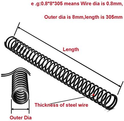 Пружина компресия Возвратная пружина на проводник с диаметър 0,6 mm 0,7 mm Стоманена Пружина нажимная пружина