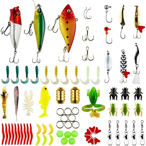Набор от Риболовни Примамки GOANDO за Сладководни Рибки, Набор Принадлежности за Костур, Пъстърва, Сьомга, Риболовни Принадлежности,