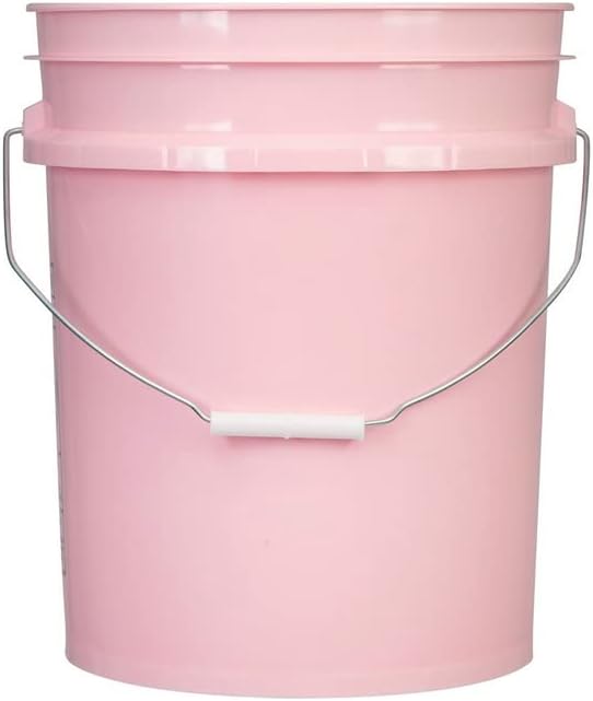 House Naturals 5-галлонное розова пластмасова кофа за съхранение на хранителни продукти (опаковка от 3 броя), Направено в САЩ