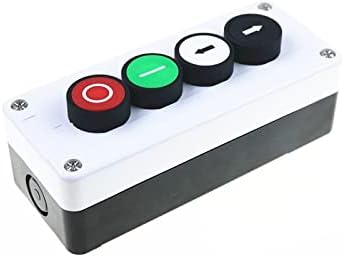 Бутон за стартиране на ANKANG Stop бутон със стрелка, водоустойчив бутон кутия с 4 дупки и блок за управление на разпределителната кутия.