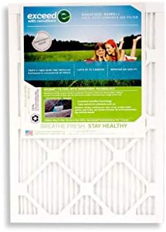 Изпълнен с нановолокнами Високоефективен въздушен филтър за печки ac MERV 13 14 x 20 x 1 (2 опаковки)