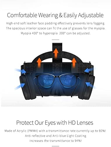 Слушалки NA VR, Съвместима с iPhone и Android, Слушалки за игри на очила 3D VR, Най-добри слънчеви Очила за виртуална