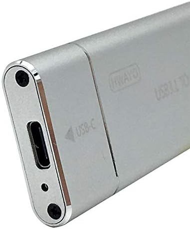 HWAYO USB 3.1 Преносим корпус NVMe SSD за по-M. 2 M Key NVMe SSD, Сребрист