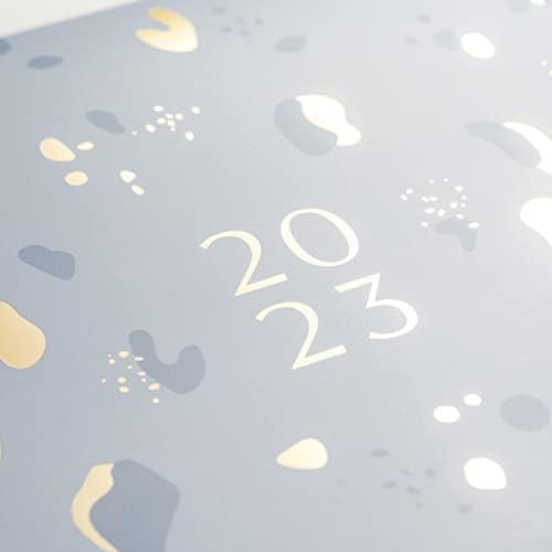Месечен календар за голямо семейство Busy B от януари до декември 2023 г. Сини - Календар за голямо семейство на 2023 година